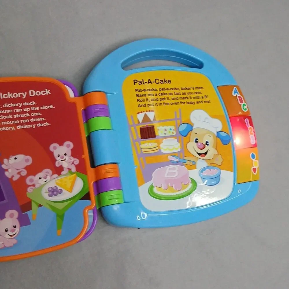 Fisher Price Storybook Rhymes Reading First Book Light Up Musical Preschool Toy